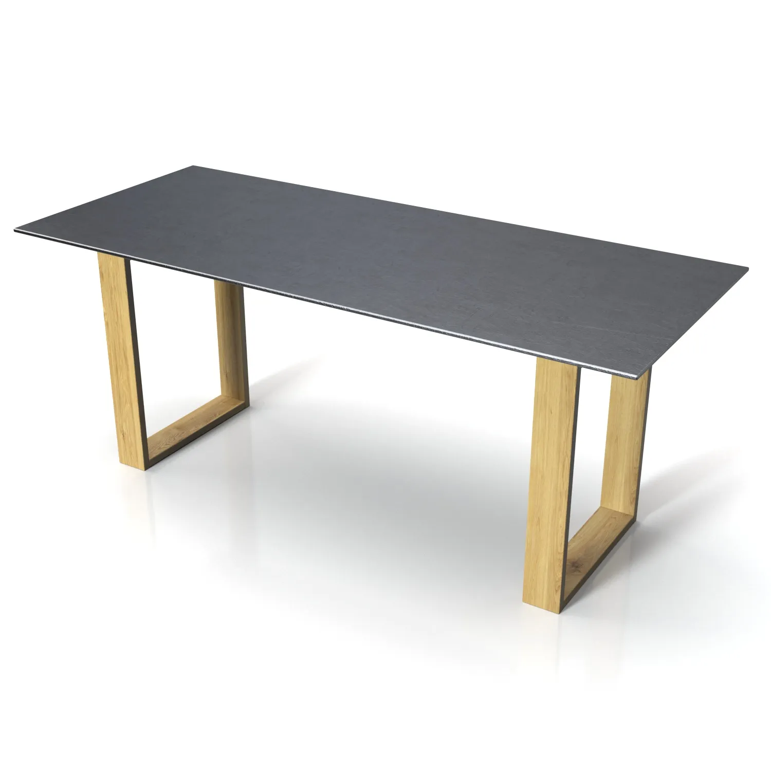 Wooden Base And Top Stone Bar Table 3D Model_04